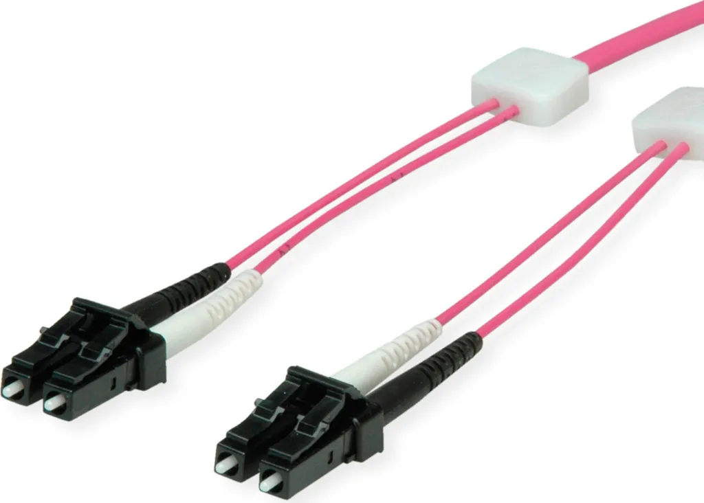 Cavo Fibra Ottica EasyLan OM4 LC/LC 7,5m con LED - Alta Qualità