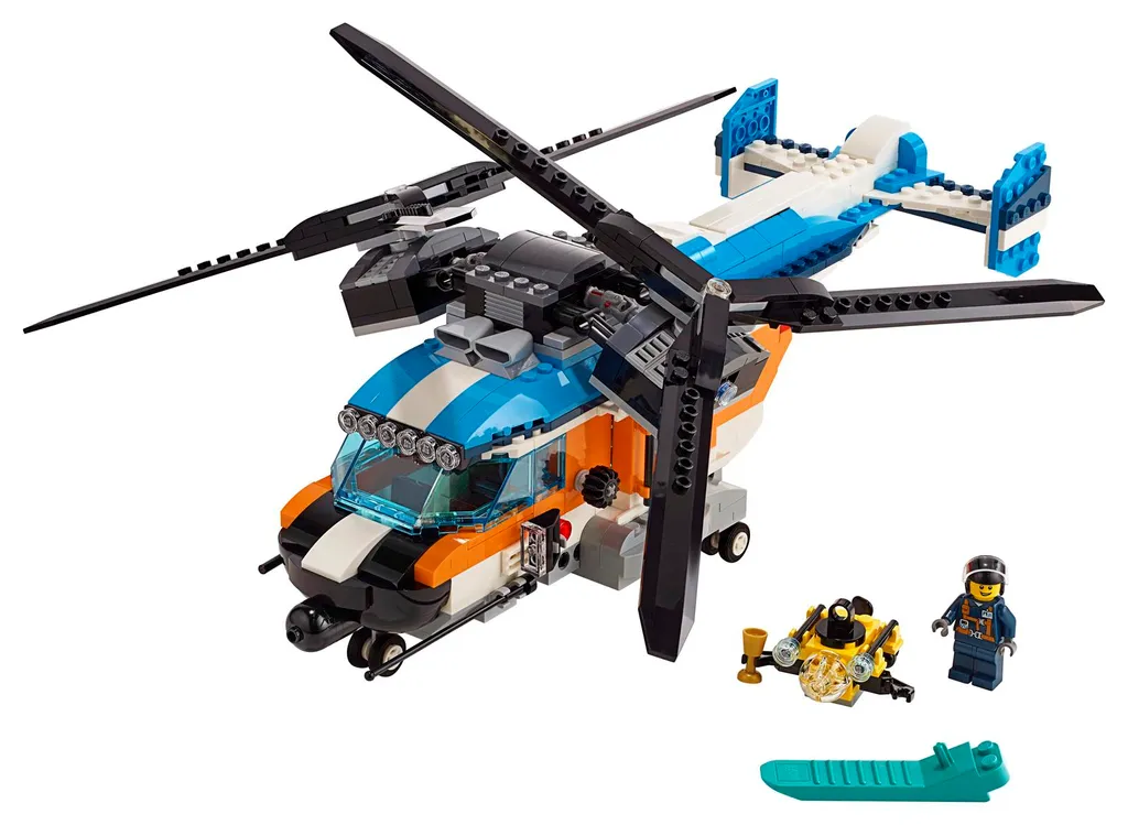 Jouet de construction Hélicoptère à double rotor LEGO Creator pour enfants