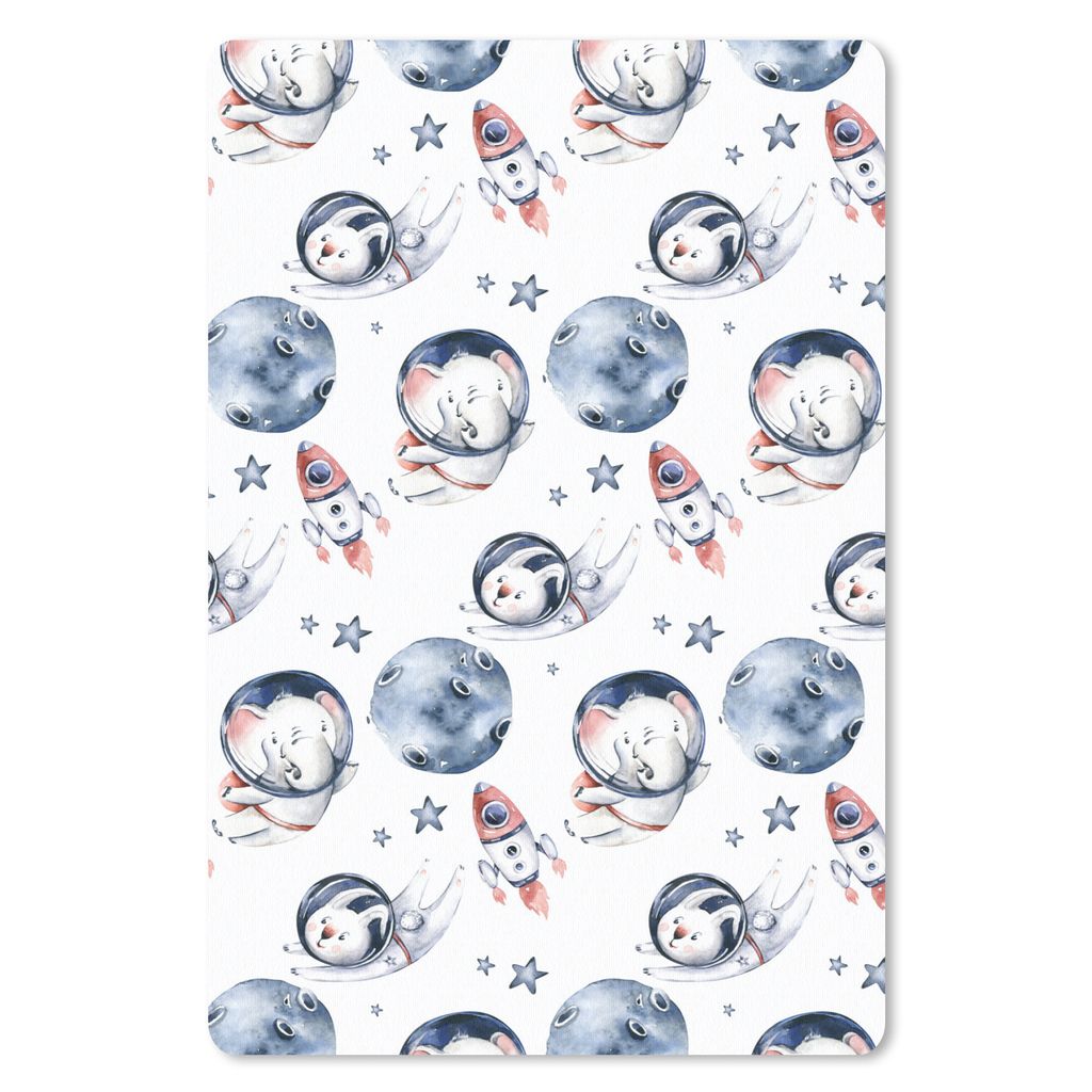 MuchoWow Mauspad Mousepad Raum - Elefant - Kaninchen - Jungen - Mädchen - Mädchen - Kinder 18x27 cm - Mousepads - Maus Mat - Pad - Mausunterlage