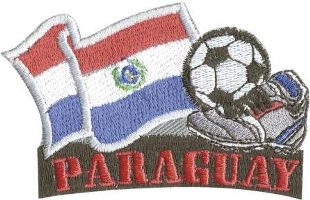 AUFNÄHER - Fußball - Paraguay - 77926 - Gr. ca. 8 x 5 cm - Patches Stick Applikation
