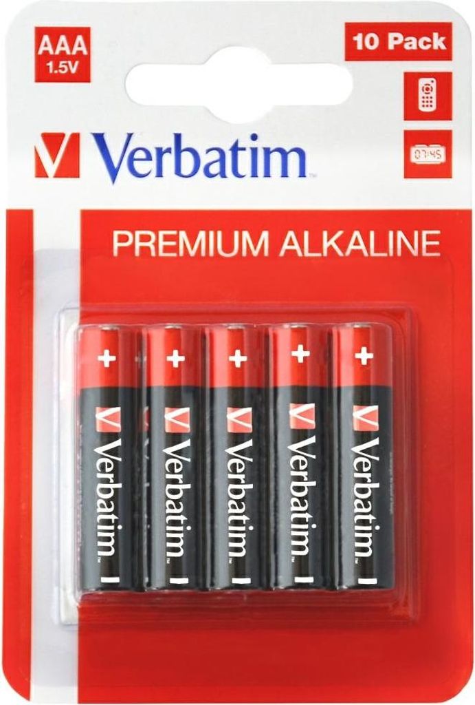 Verbatim Batterie 10 x AAA / LR03 - Alkalisch