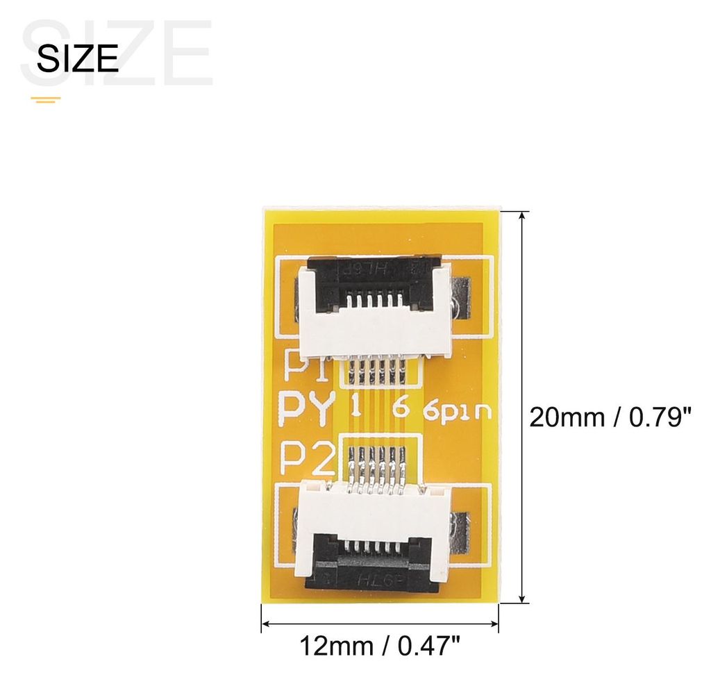 2 Stš¹ck FFC FPC Erweiterungskarte PCB Erweitern ZIP HDD Anschluss 6 Stift 0.5mm Tonh?he Einseitig fš¹r LCD 3D Drucker Kamera DVD TV Laptop Audio
