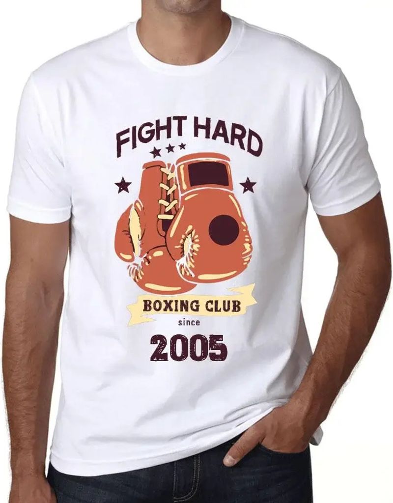 Herren Grafik T-Shirt Boxclub Kämpfen Sie hart seit 2005 – Boxing Club Fight Hard Since 2005 – Geschenk 19. Geburtstag Jahrestag 19 Jahre Jubi...