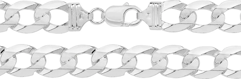 Bracelet Homme Argent 925 pour un Style Chic - Maille Largeur 14mm 22cm
