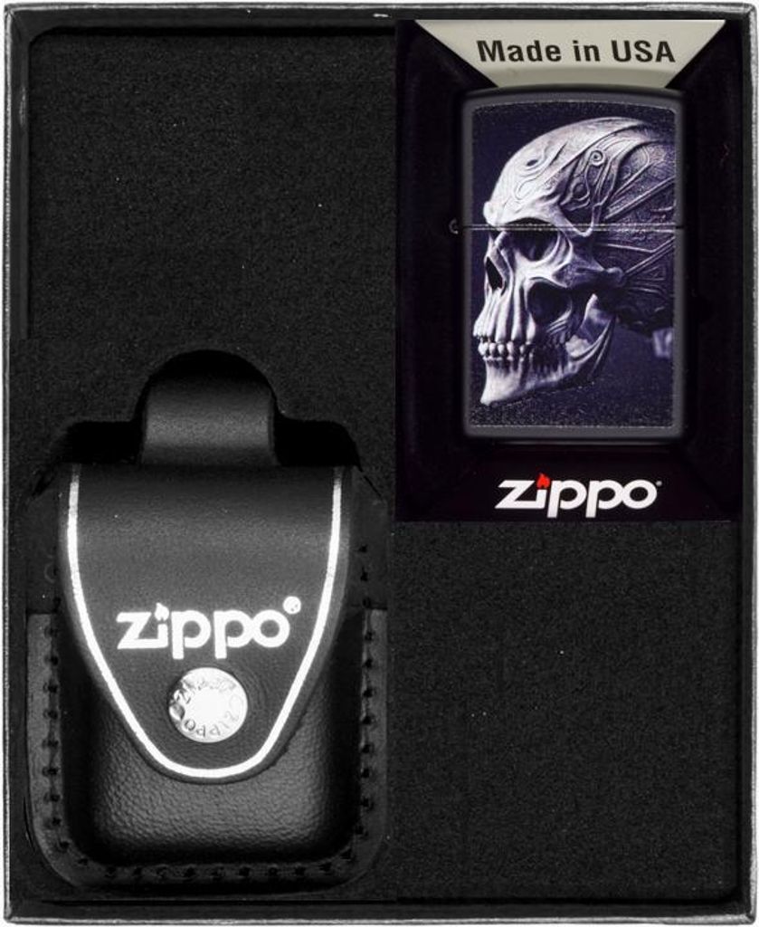 ZIPPO Feuerzeug CYBERPUNKT SKULL Geschenkset Nr. 3