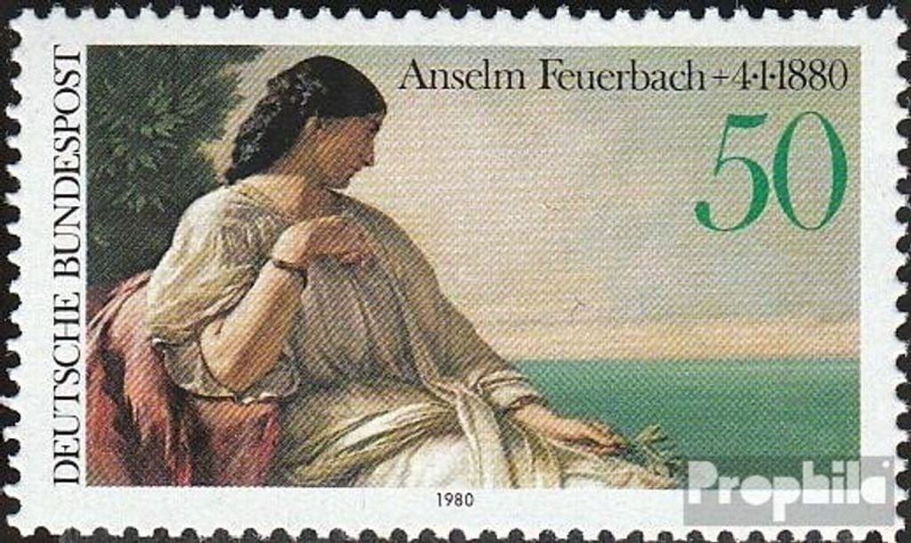Briefmarken BRD (BR.Deutschland) 1980 Mi 1033 (kompl.Ausgabe) postfrisch 100.Todestag von Feuerbach