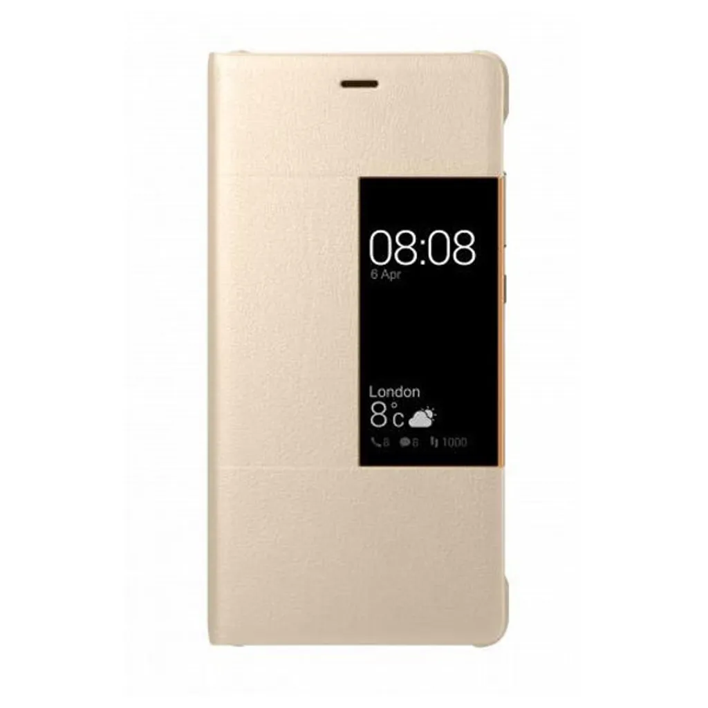 Housse Huawei P9 Gold à fenêtre de visualisation pour notifications