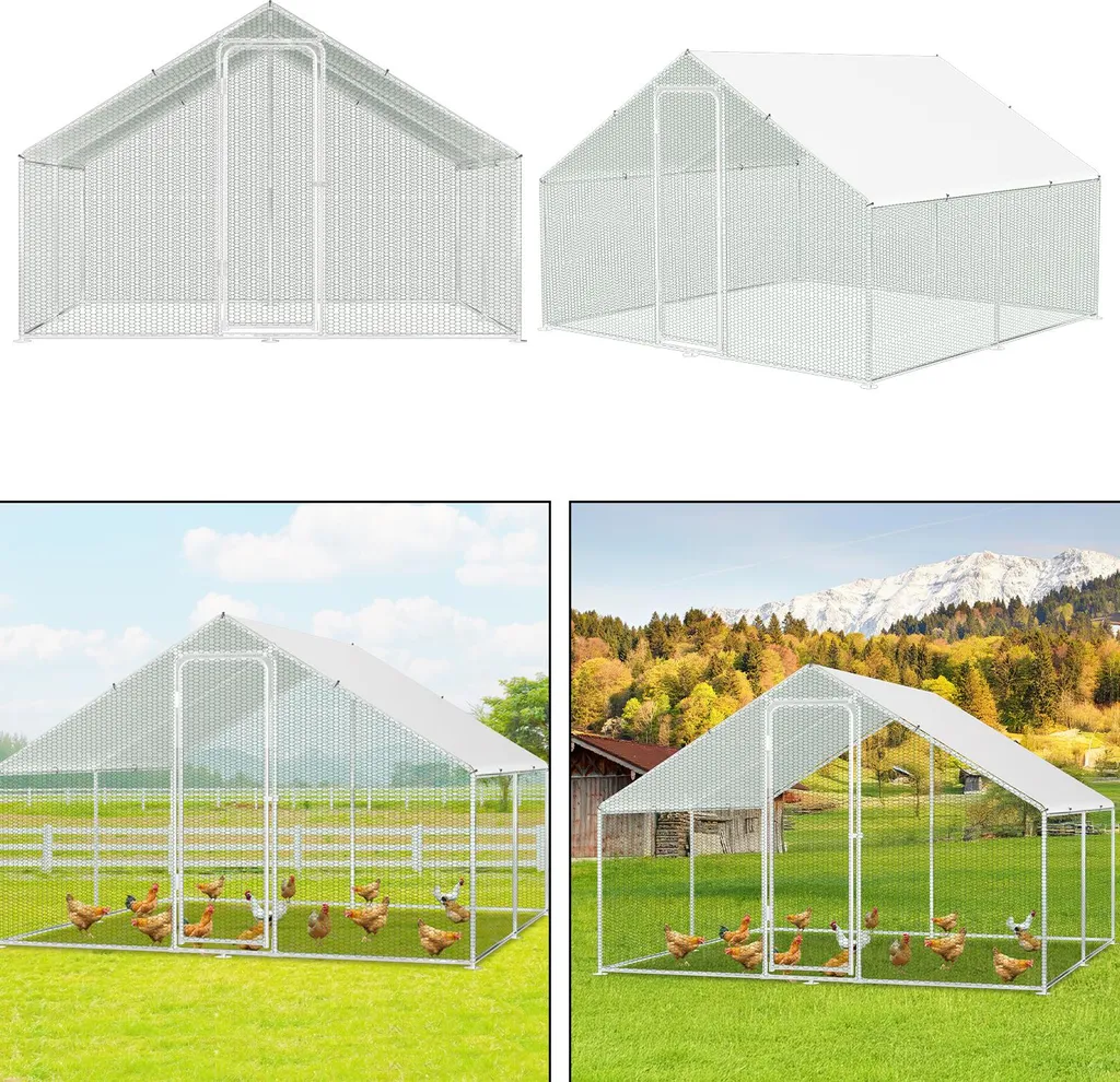 Jayseuw Pollaio Moderno 3x3x2m - Recinto Grande con Serratura Sicura
