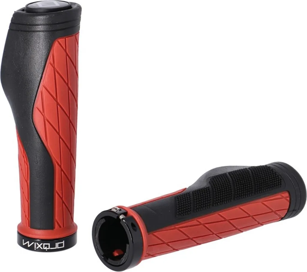 Poignées de Guidon Ergonomiques Proxim Winged Touch Noir Rouge 135 mm