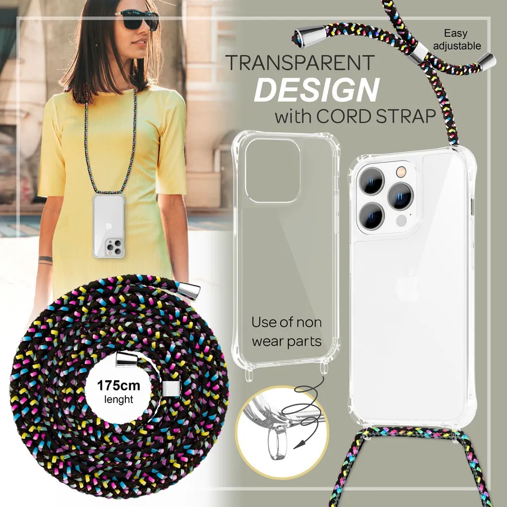 Custodia IPhone 11 Pro Con Cordino Da Collo – Silicone Lavanda, Nastro Regolabile