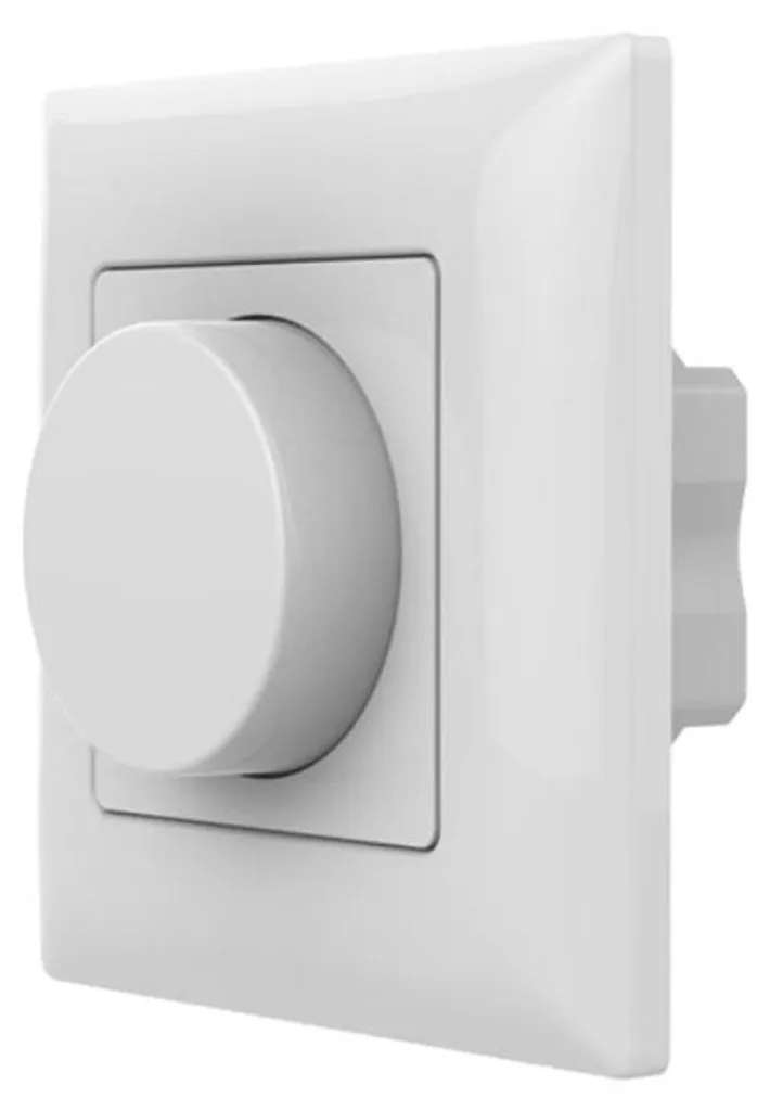 Variateur LED Mural 220V 360W TRIAC à Bouton Rotatif - Coloris Blanc