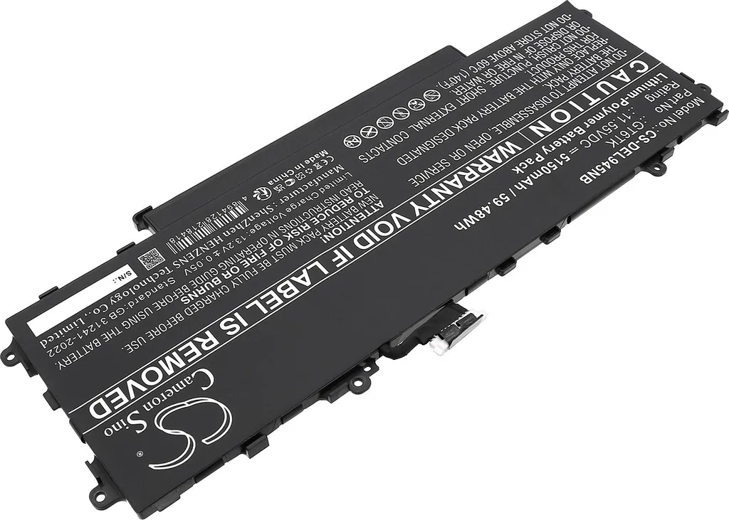 Batterie TechTek Latitude 9440 GT6TK - Performance Longue Durée K2CPY
