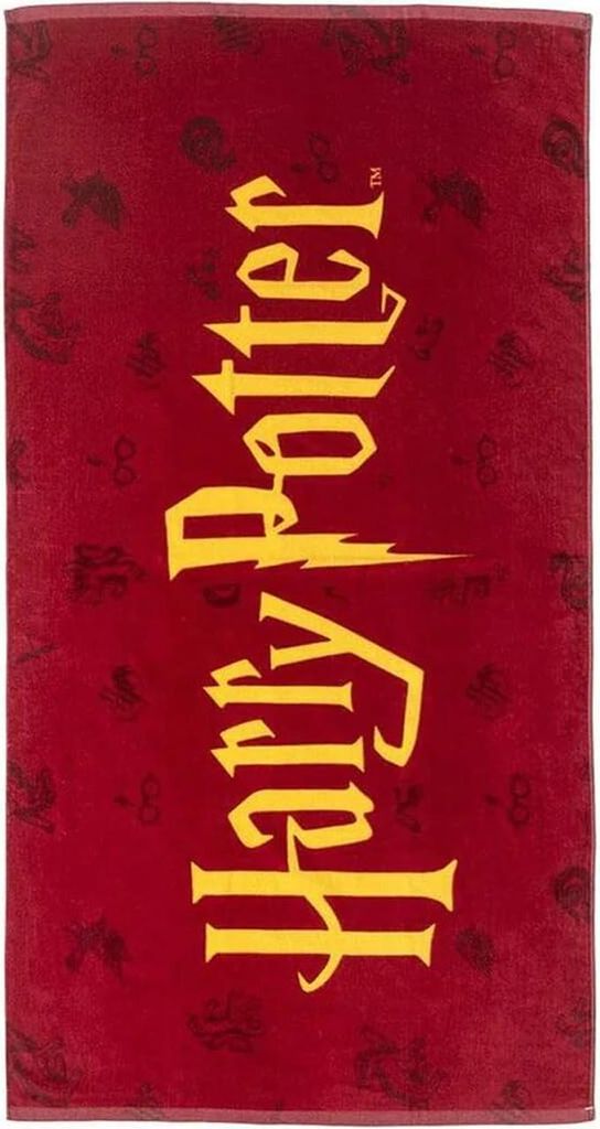 Harry Potter - Badetuch, Baumwolle, Logo CD259 (Einheitsgröße) (Rot/Gelb)