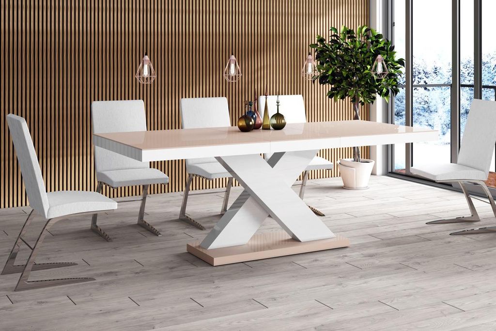 Design Esstisch Tisch HE-888 Hochglanz ausziehbar 160 bis 210 cm