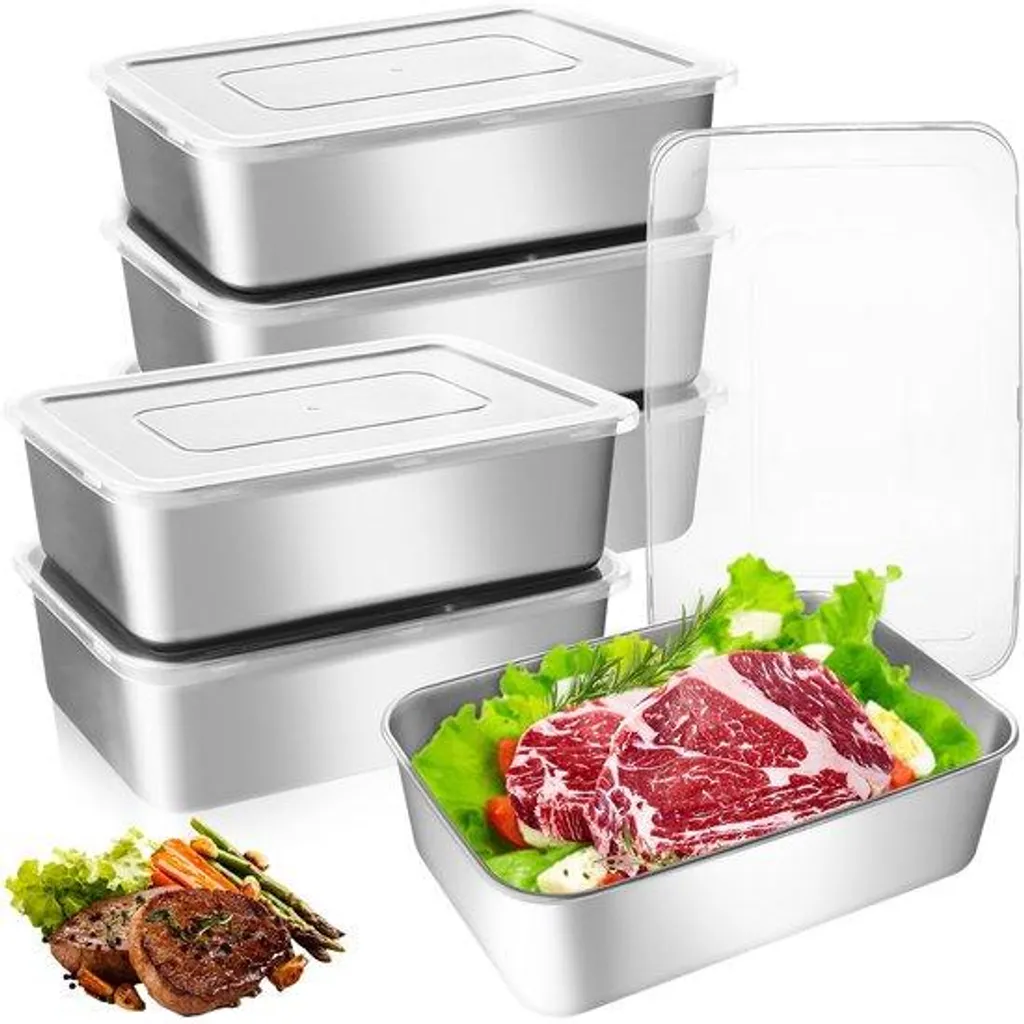 Boîte Alimentaire pour Charcuterie et Fromage en Inox avec Couvercle