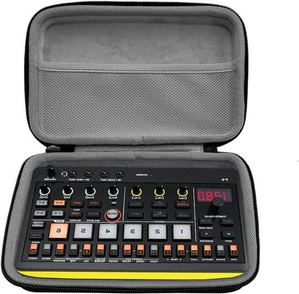 Housse de protection grise avec poche filet pour Roland AIRA Compact