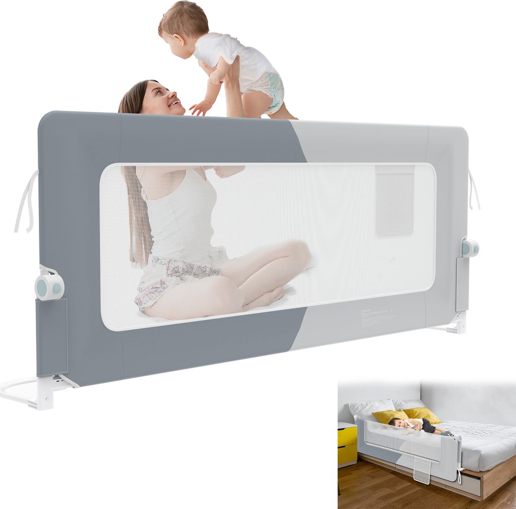 UISEBRT 180cm barrière de lit antichute réglable en Image du produit 
