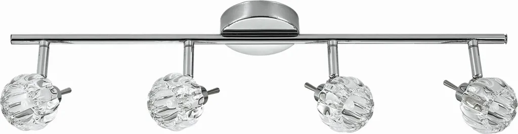 Luminaire de plafond BOMBOLA chrome argenté pour salon ou salle à manger