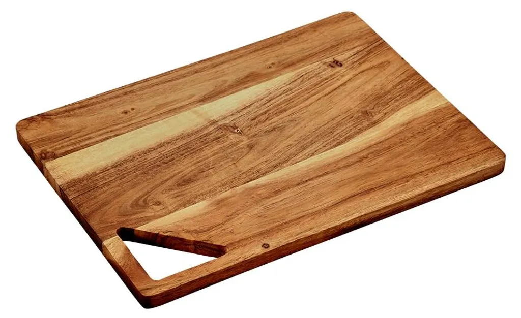 Planche à découper pour service et cuisine, bois d'acacia 35,5 cm