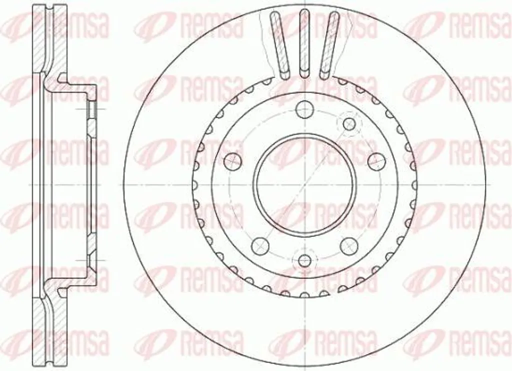 Disque de frein REMSA 6888.10 Anti-Vibration pour Carnival 0K55B33251