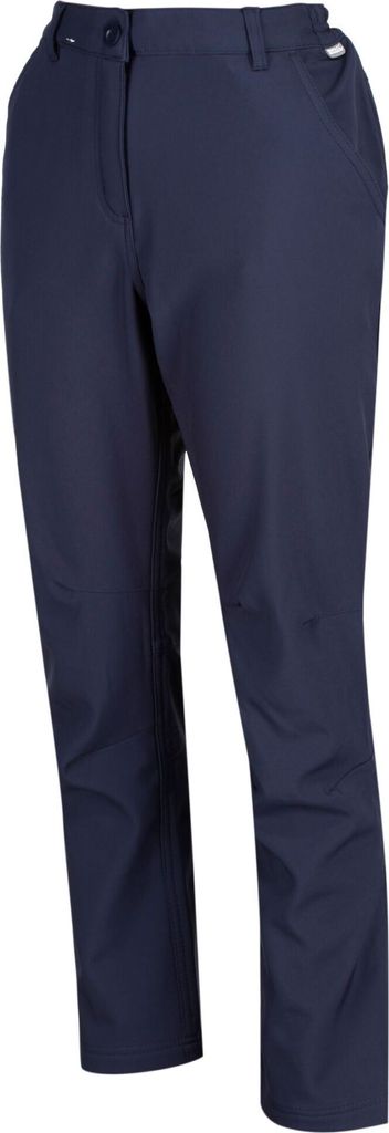 Regatta Fenton Softshellhose Damen in Kurzgrößen mit Fleecefutter, Farbe:Blau, Größe:34