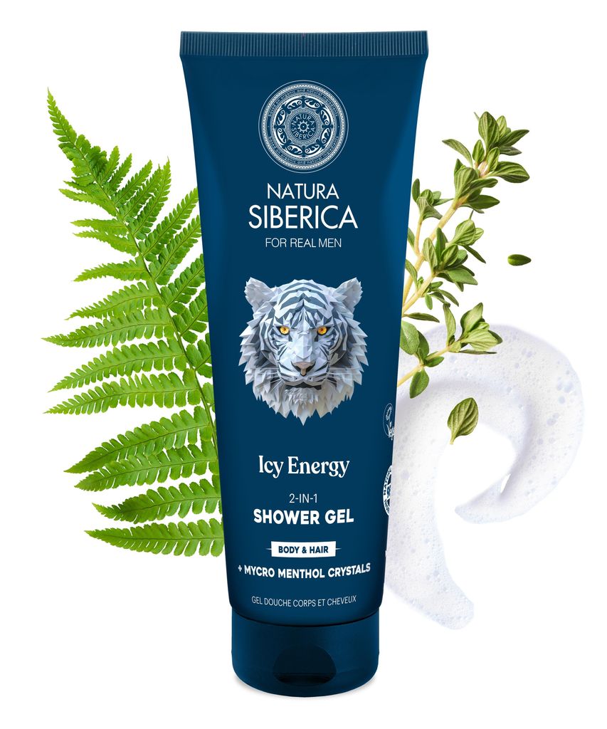 Natura Siberica Men Icy Energy. 2-in-1 Shower Gel. Body & Hair, 200 ml