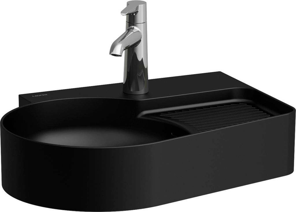 LAUFEN VAL Waschtisch, ohne Hahnloch, mit Überlauf, 530x400mm, semi-trockener Bereich rechts, H8152887161091