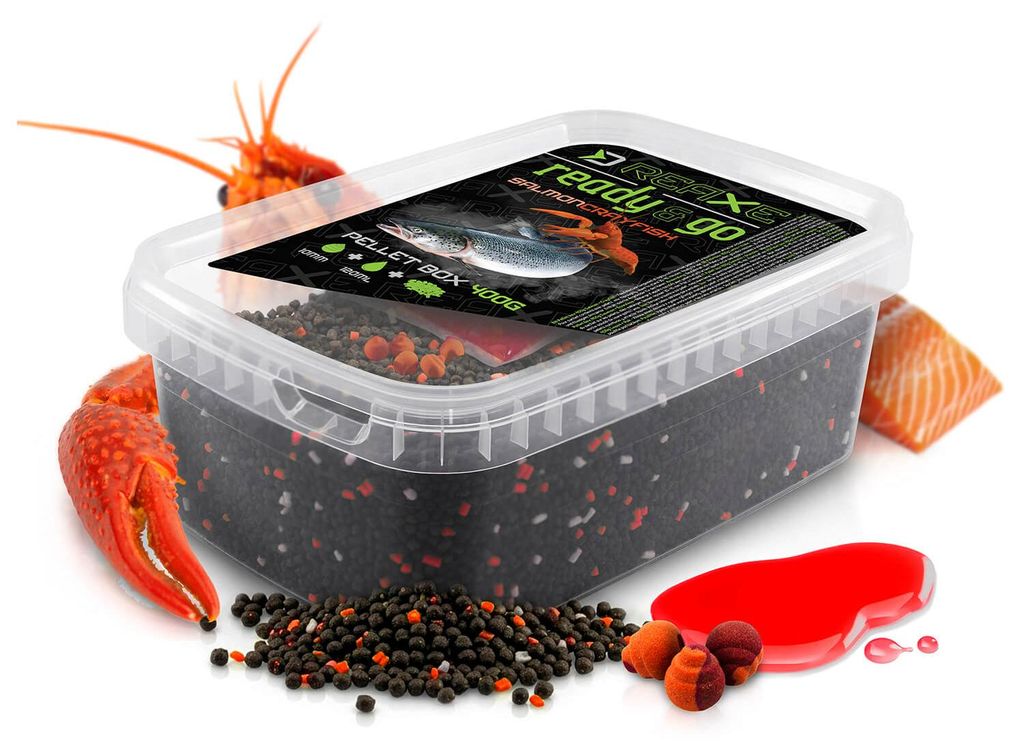 DELPHIN Reaxe READY&GO, ochucené granule, losos a raky, 400 Obrázek produktu 