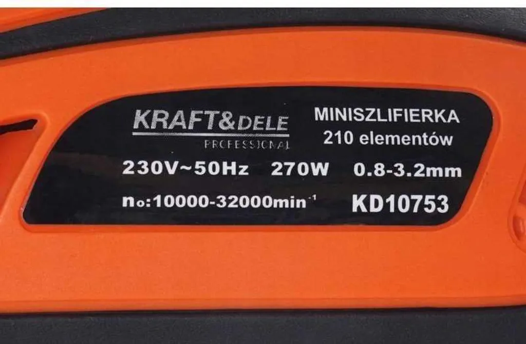 Mini-meuleuse droite Kraft & Dele KD10753 270W avec ses accessoires - 5