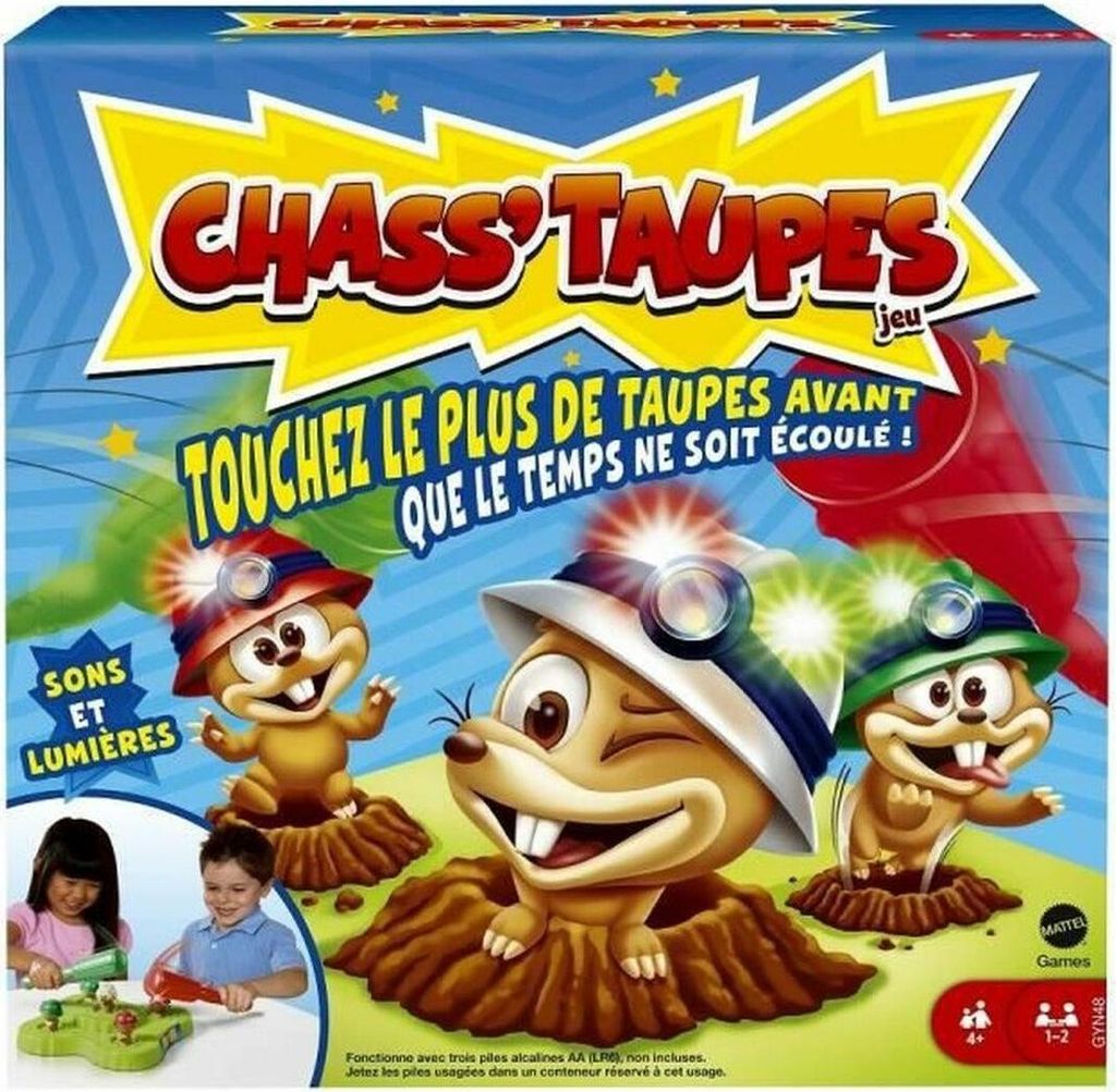 Mattel Games WHAC-A-MOLE, Brettspiel, Feinmotorik Produktbild 