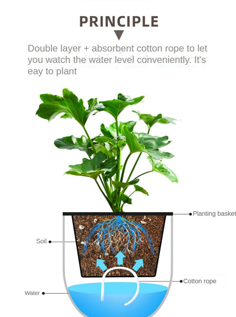Závesný kvetináč Self Absorbing Voda Závesný kvetináč Obrázok produktu 12