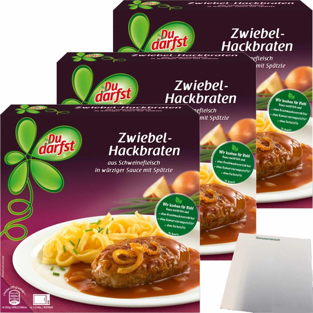 Du darfst Menü Zwiebelhackbraten 3er Pack (3x375g Packung) Produktbild 