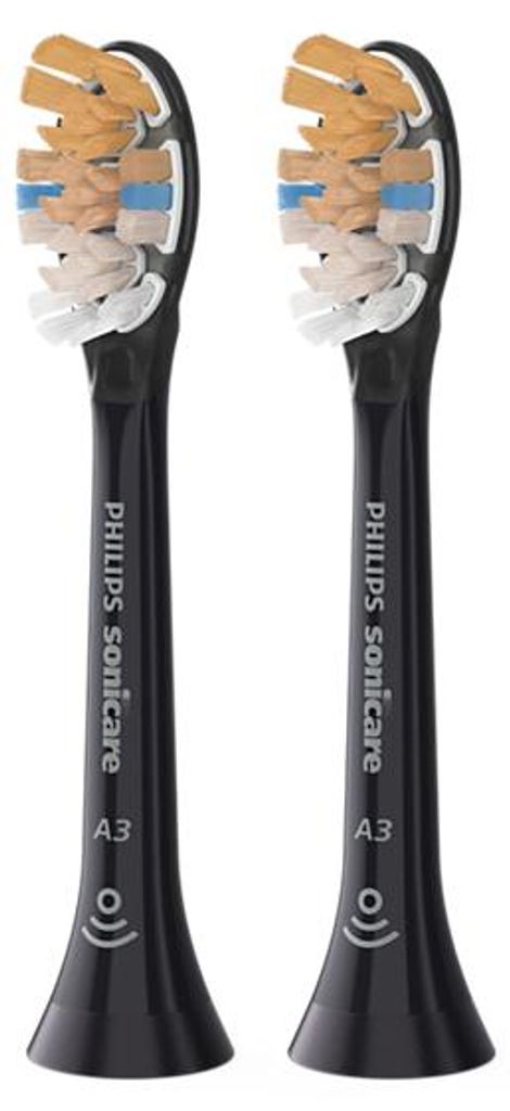 Philips Sonicare A3 Premium All-in-One Ersatzbürstenköpfe 2er-Pack, schwarz