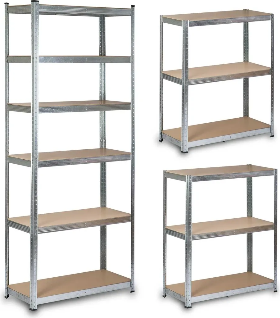 Étagère de rangement haute en métal 222x90x40 cm - Rayonnage atelier