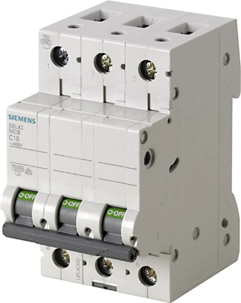 Disjoncteur Siemens 3 pôles 20A 400V pour tableau électrique 5SL4