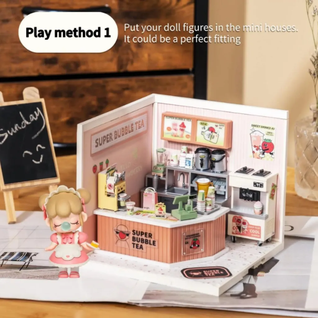Kit DIY Puzzle 3D Boutique Bubble Tea en plastique résistant 130 pcs - 2