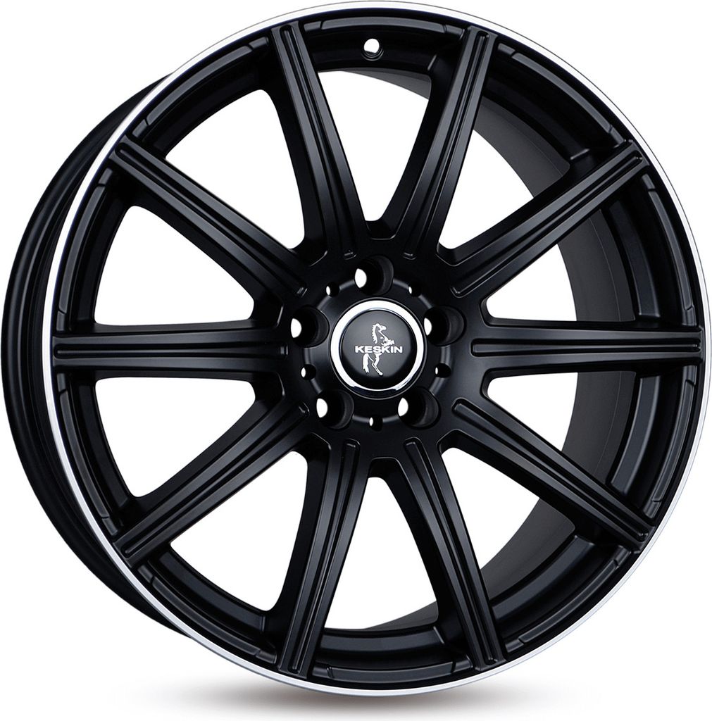 19 Zoll KESKIN KT16 5x112 ET30 Alufelgen MATT BLACK LIP POLISH
