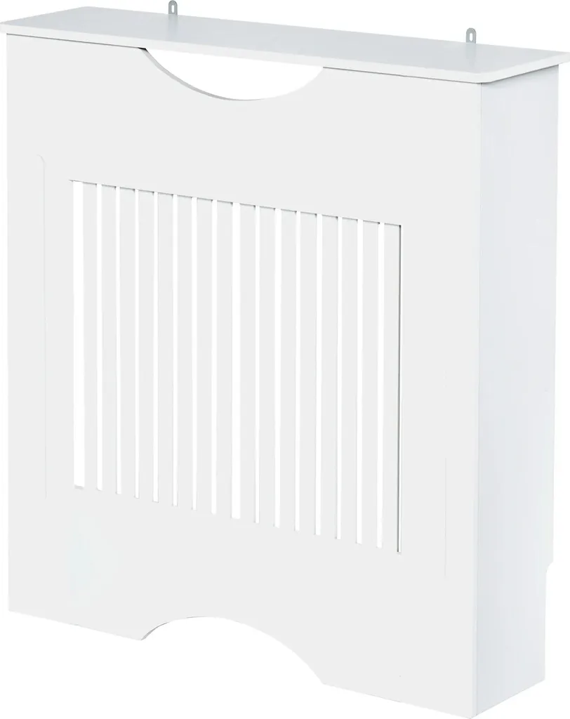 Cache-radiateur blanc avec sécurité anti-basculement au design moderne