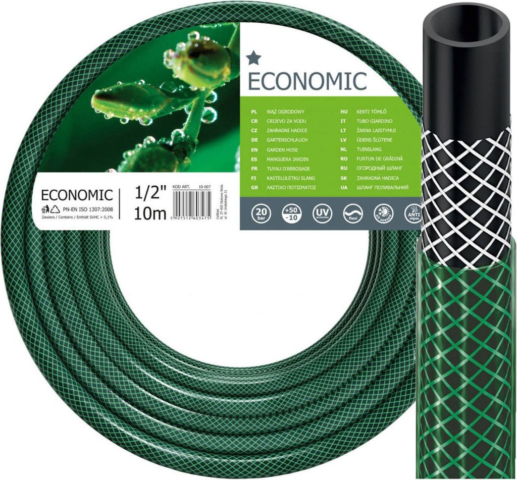 Záhradná hadica Cellfast Economic 1/2 '' 10 m 3 vrstvy Obrázok produktu 