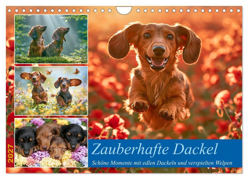 Zauberhafte Dackel (Wandkalender 2027 DIN A4 quer), Produktbild 