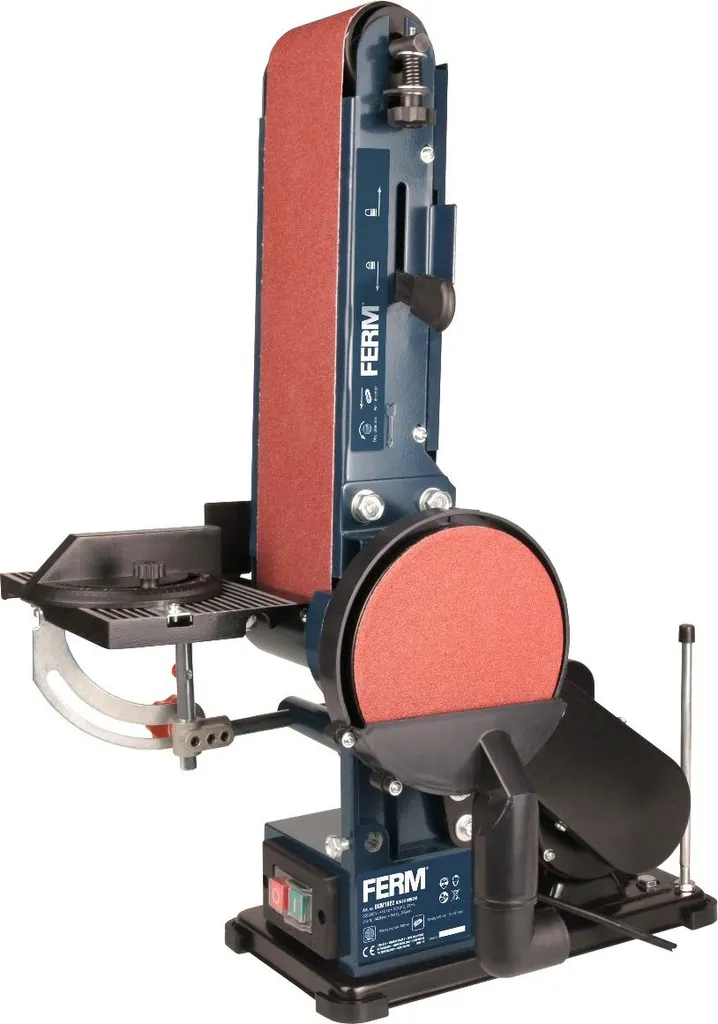 Ponceuse de table FERM BGM1022 - 350W - combiné à bande et disque - 3