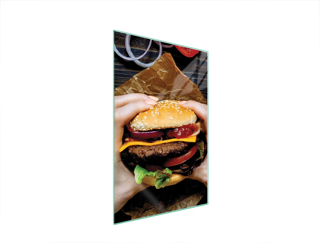 Tagliere Vetro 35x52 Hamburger Design | Top Cucina Moderno