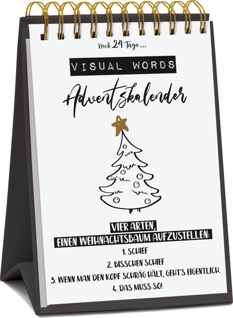 Tisch-Adventskalender 'Visual Words'