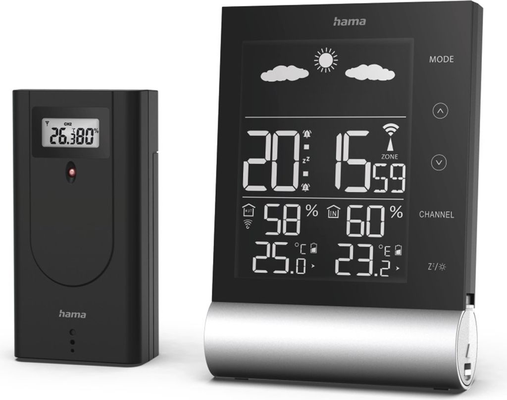 Hama Wetterstation Black Line, schwarz Produktbild 