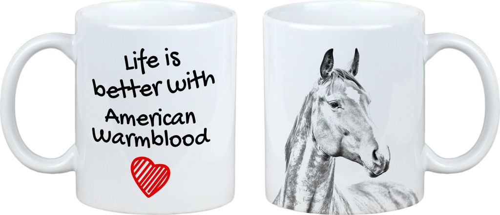 Amerikanisches Warmblut - Tasse mit Pferd, Tasse mit Bild, personalisiertes Geschenk der Marke Art-Dog
