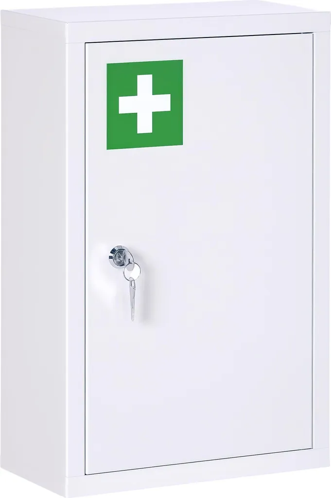 Armoire à pharmacie verrouillable acier contre accidents domestiques