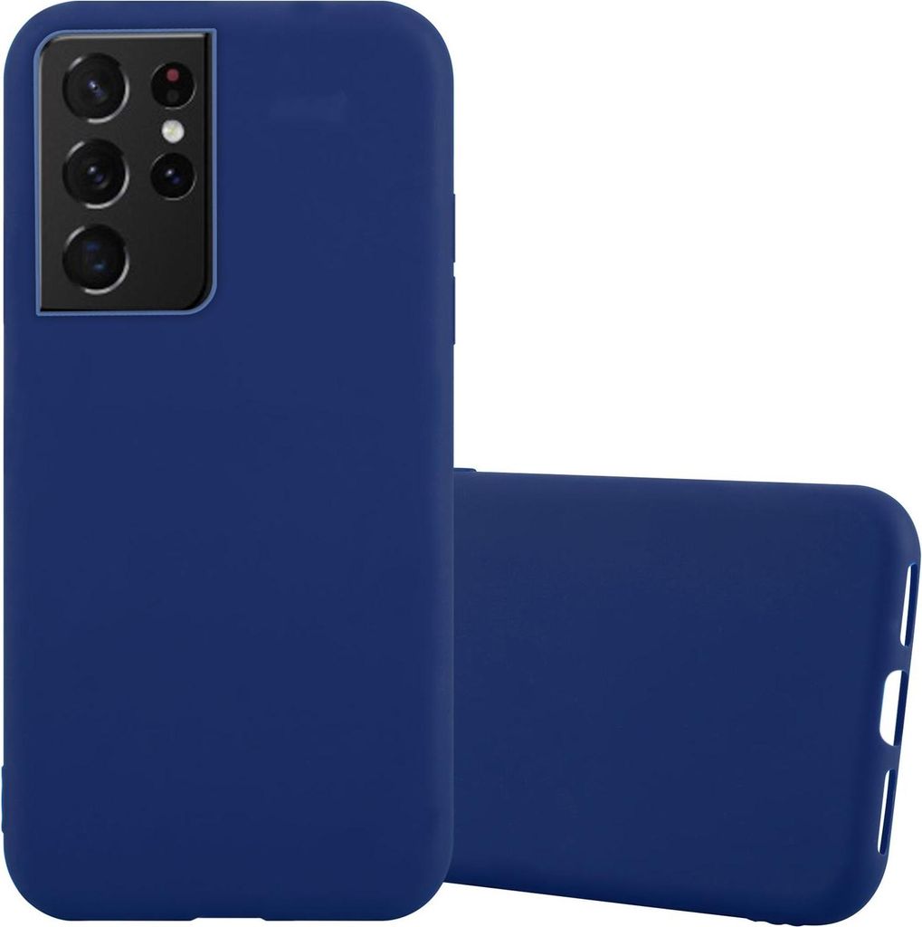 Cadorabo Hülle für Samsung Galaxy S21 ULTRA Schutzhülle in Blau Handyhülle TPU Silikon Etui Case Cover