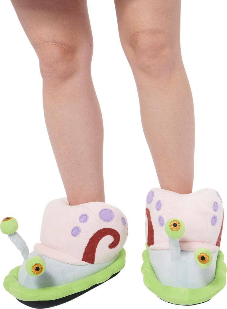 SpongeBob Schwammkopf Hausschuhe 3D Gary Plüsch Slipper Produktbild 2