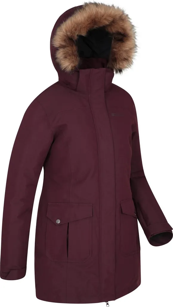 Blouson matelassé bordeaux Tarka II chaud et résistant Mountain Warehouse