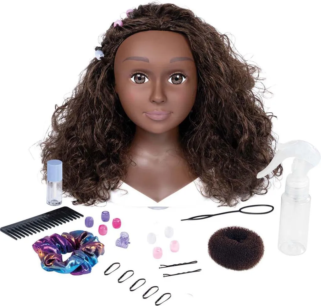 Tête à Coiffer Afro Smoby My Beauty avec Coffret de Soins Complet